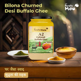 100% Natural A2 Cultured Buffalo Ghee By AMP Purely Moo | Traditional Bilona Method Healthy Buffalo Desi Ghee For Dishes | (250ml) 8.4 Ounce | Jar Pack